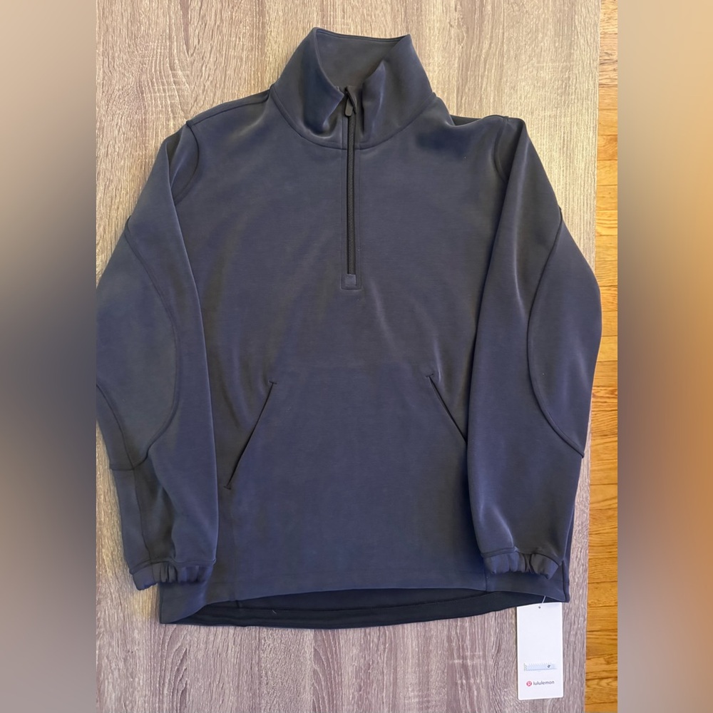 lululemon Black Softstreme Long Half Zip Sweater